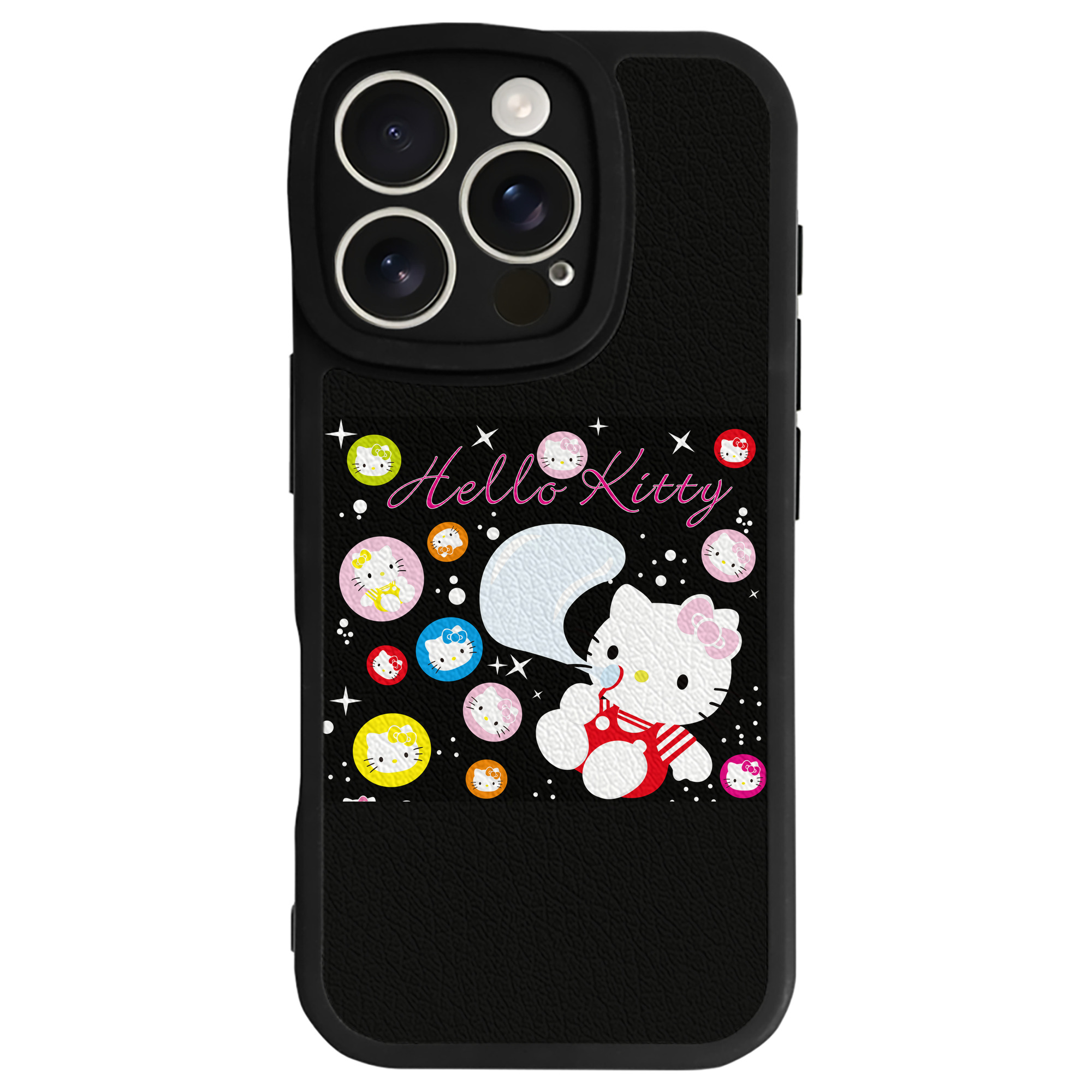 （画像用） Hello Kitty ハローキティ 【iPhone 16シリーズ対応】シリコンスマホケース（レザー調） 材質：シリコン